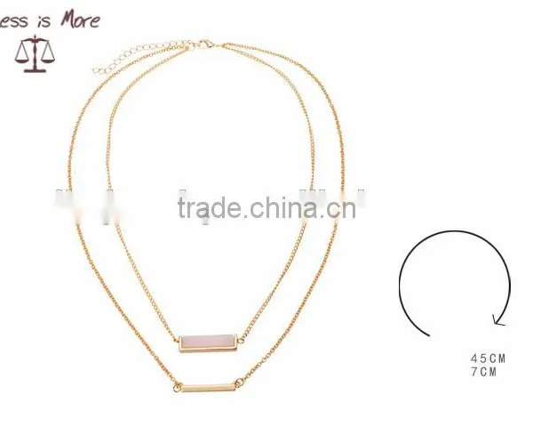 Yiwu Jewerly Factory Two Layers Necklace