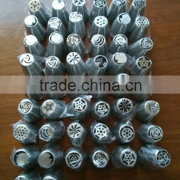 Stainless Steel Russian Piping Tips and Tri Color Coupler Home Baking DIY Cake Pastry Decoration Tool photo-6