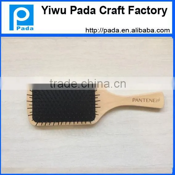 Wooden Hair Brush With Plastic Comb