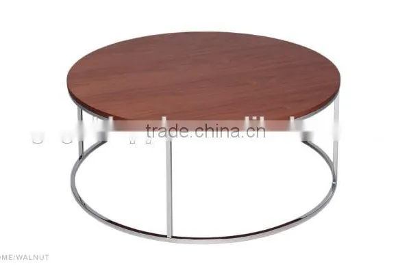 Round Wooden Coffee Table, Dining Room Solid Wood Table photo-3
