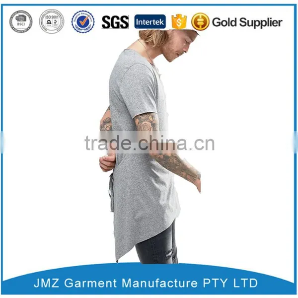 Customized Long Tail T-shirt With Raw photo-2