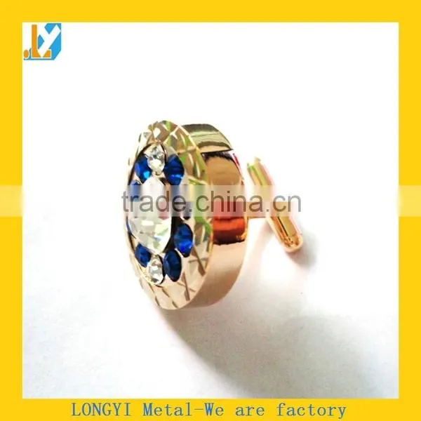 Gold Supplier Crystal Cufflinks for Wholesale