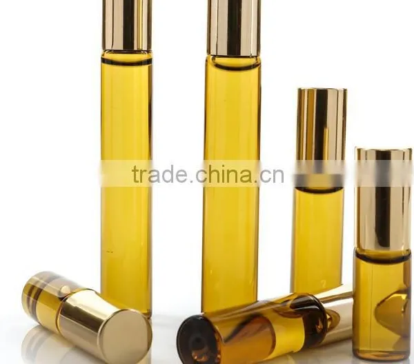 10ml Cobalt Amber Roll on Glass Bottle Walk Bead Glass Bottle With Metal Bead photo-2