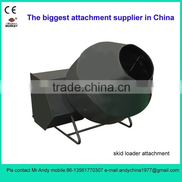 Bobcat Attachment Cement Mixer With 0.1CBM Capacity