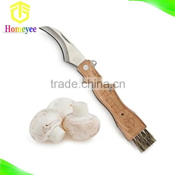 Mushroom Folding Pocket Knife , Hunter Knife With Brush photo-3