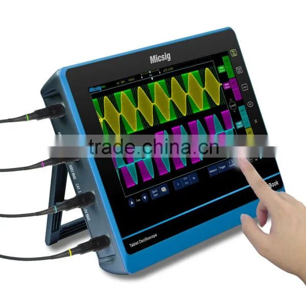 Tablet Oscilloscope With Full Touch Screen 200MHz,2GS/s 2 Channel 90Mpts Memory Depht