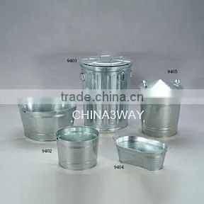 Galvanised Cheap Trash Can 65L