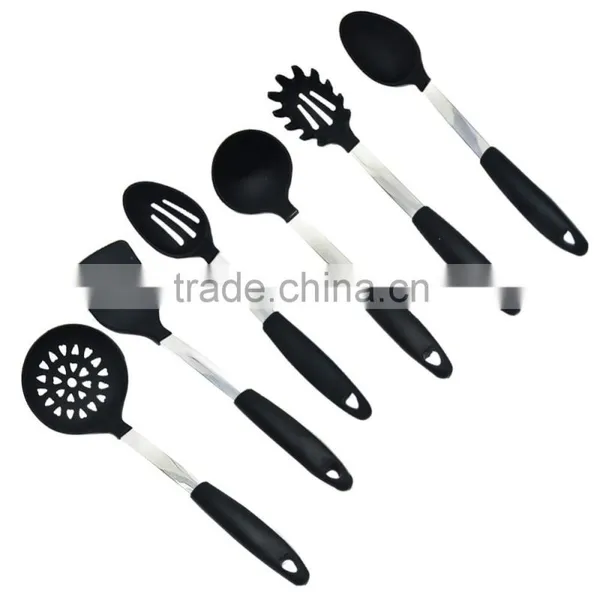 Set of 6 China Silicone Utensil Set 304 Stainless Steel Handle Cooking Tool photo-5