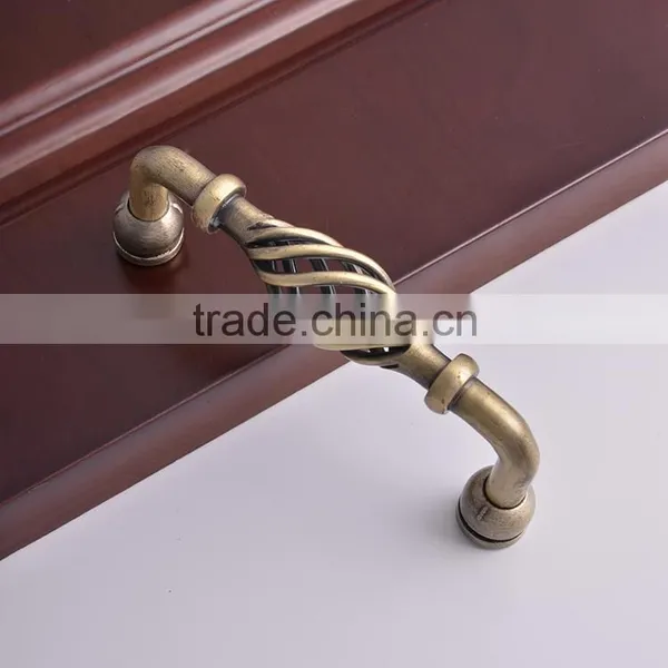160mm Nest Shaped Ancient Vintge t Bar Closet Wine Cabinet Livingroom Classical Bronze Pull photo-5