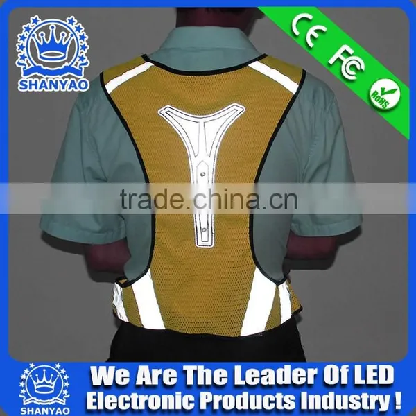 Lighting up in Dark Keep Safe LED Flashing Reflective Running Vest photo-2