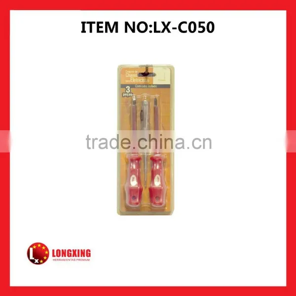 Factory Supply Best Selling Promotion Cr-V 3pcs Screwdriver With Insulated Blade Special for Electric Using