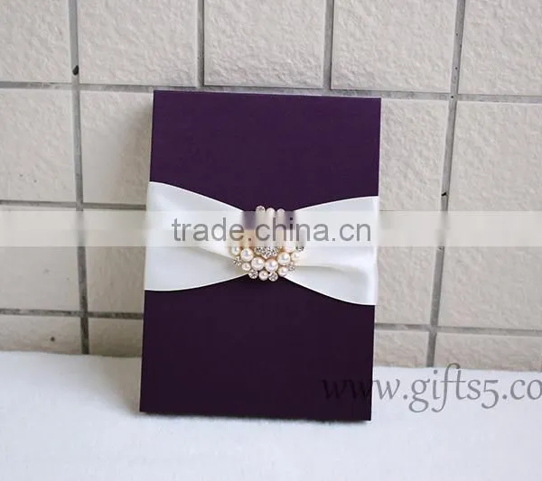 2016 Latest Luxury Wedding Gift Box Wedding Invitation Box With Ribbon Custom Made photo-5