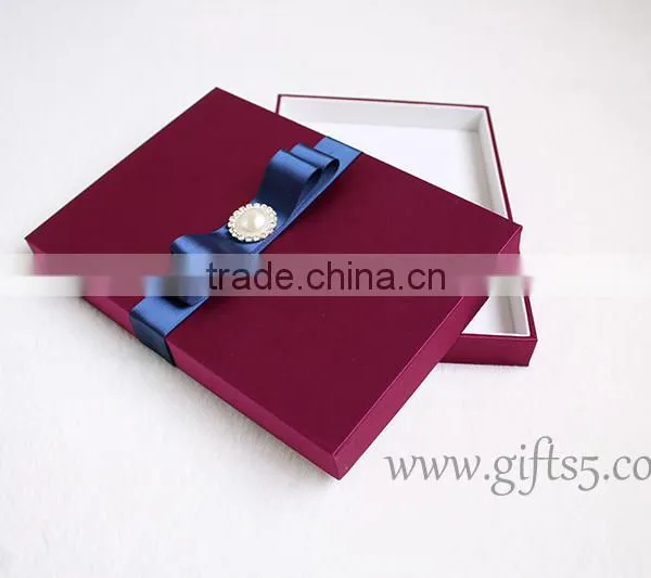 Decorative Wedding Invitation Card Box With Bowknot photo-6