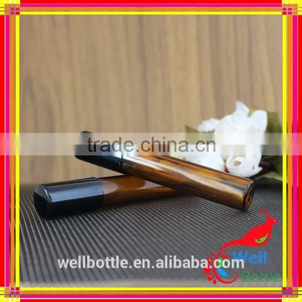 Amber Penicillin Bottle Long Thin Bottle With Black Spray Bottle Caps photo-5