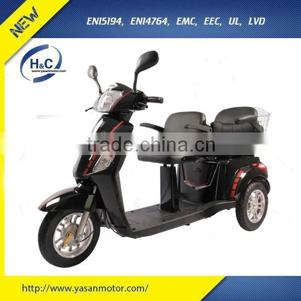 Hot Selling 1000W 3 Wheel Electric Scooter for Elderly With 2 Seats