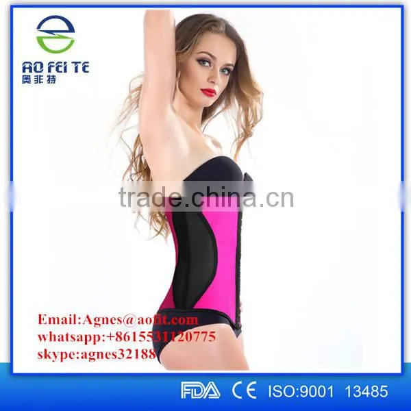 Aofeite Factory Women Latex Rubber Waist Training Cincher Underbust Corset Body Shaper Shapewear photo-5
