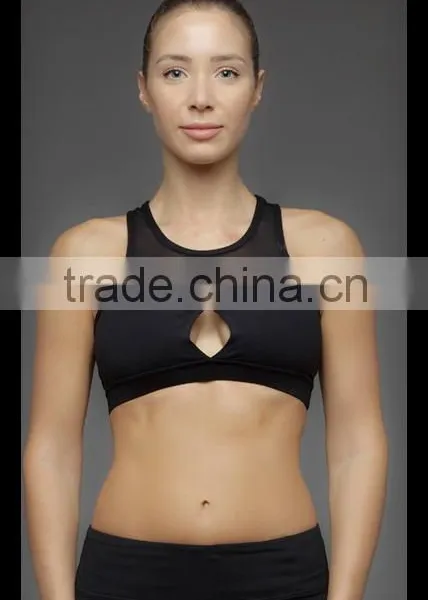 Women Wholesale Sports Bra With Mesh and Sexy Hole in the Front Yoga Fitness Sports Bra Office In Unite State (USA) photo-2