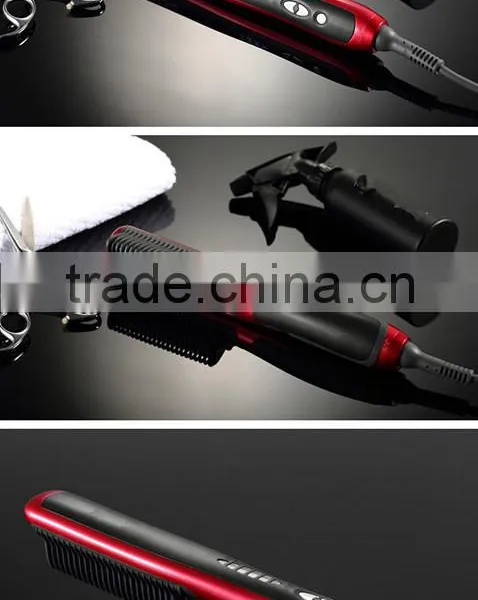 Auto Hair Straightener Flat Iron Hair Brush And Hair Ceramic Hair Curler 3 In 1 photo-4