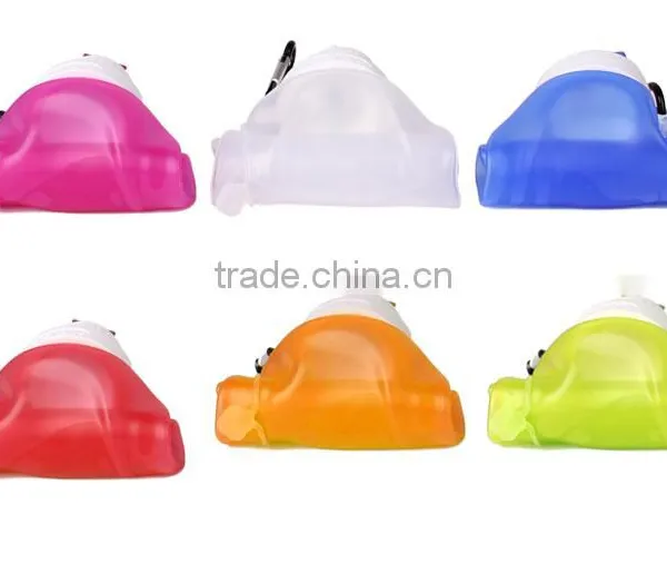 100% Bpa Free Reusable Drink Containers Collasipble Silicone Kids Water Bottles photo-4