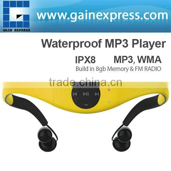 IPX8 Waterproof MP3 Player/ for Swimming Water Sports Running FM 8GB