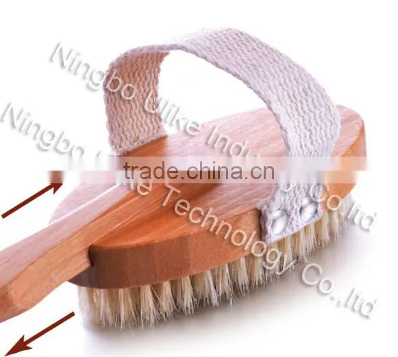 Natural Bristle Long Handle Bath Brush photo-2
