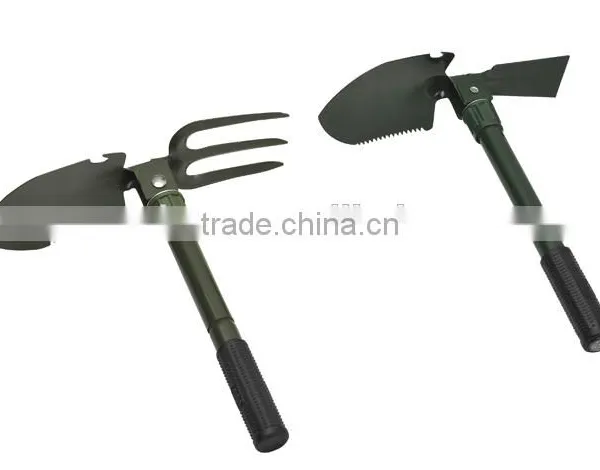 Mini Size Outdoor Camping Multifuntion Folding Shovel With Rake photo-2