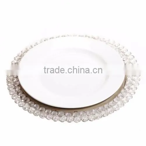 Crystal Charger Plate/ Show Plate/ Wedding Table Plate photo-2