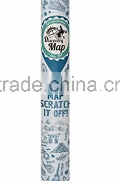Detailed World Map With Scratch off Stickers Large Size and Tube Packaging photo-6