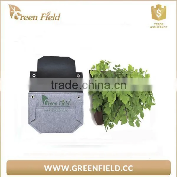 Vertical Wall Mount Garden Plant Grow Container Bags Living Felt Wall Hanging Planter photo-2
