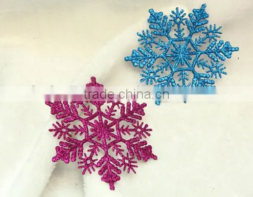 15051805 Plastic Glitter Christmas Hanging Ornament Snowflake photo-2