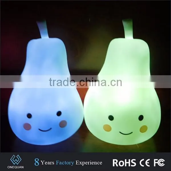 Novelty Creative Mini Pear Shape Kids Bedside Night Lamp photo-5