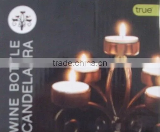 Romantic Novelty Design Fashion Black Metal Wine Bottle Candelabra/best Seller Wedding Candlestick/ Economic Candle Holder photo-4