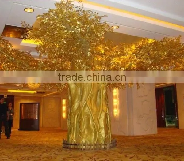 Large Fake Ficus Tree Indoor /outdoor Factory Artificial Gloden Ficus Tree photo-2