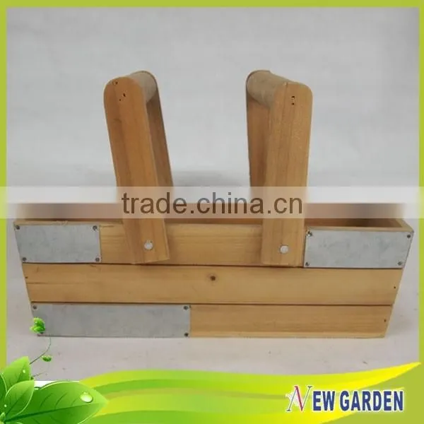 Handicraft Attractive Price Outdoor Garden Tall Square Wooden Vases photo-4