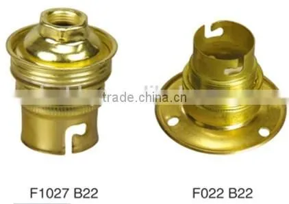 Hot Sale Copper Alluminium Iron Golden Lamp Holder Base Light Bulb Socket Cap E26 E27 B22 E14 photo-5