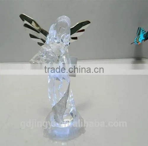 New Fashion Fancy Type Clear Lighted Led Light Christmas Acrylic Angel Holding Heart photo-5