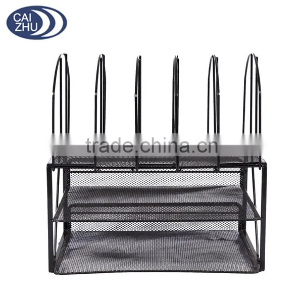 Simple and Practical Black Office Mesh Desk Organizer photo-2