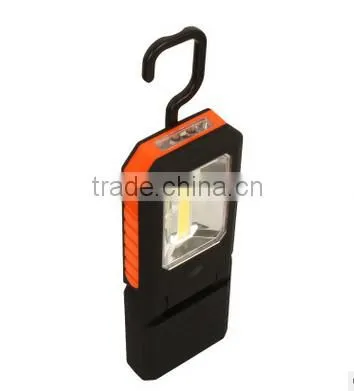 New 3led Foldable Cob Plastic Work Light With Magnet Led Working Light With Hook photo-2