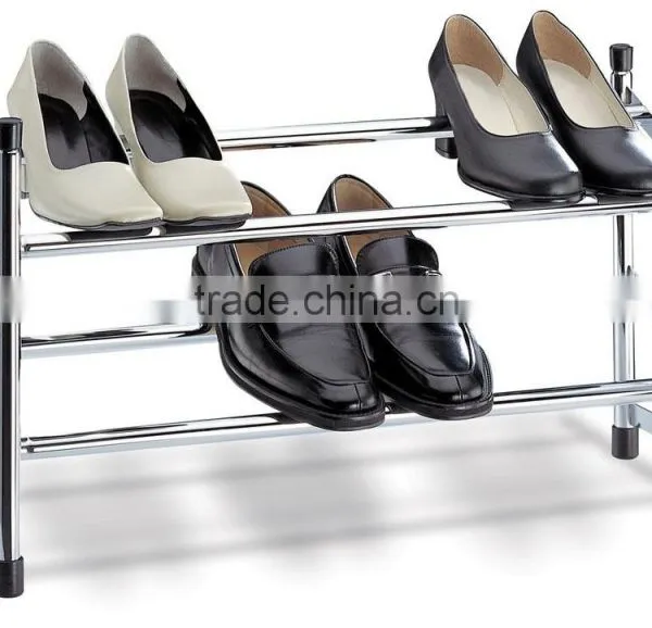 Home Furniture Shoe Storage Rack, 2 Tier Metal Shoe Shelves photo-3