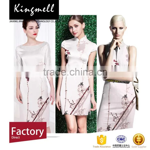 Dress Silk Fabircs Wholesales White Silk Fabrics Silk Linen for Garments