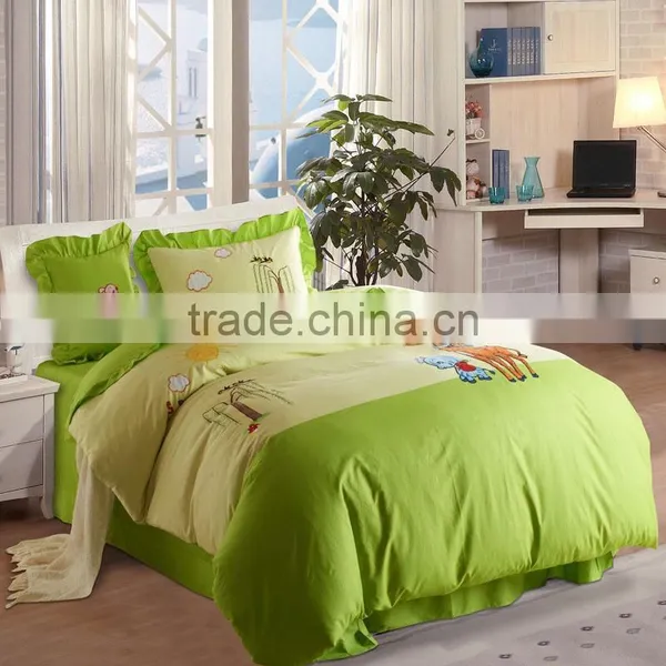 Classic Designer European Colorful Pigment Printed 4 Pcs Comforter Bed Cover Bedding Set photo-6