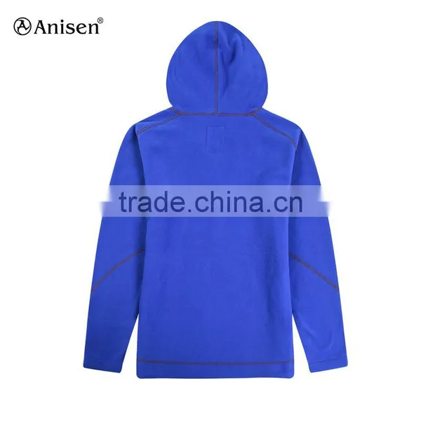 2017 Hot Sale Oem Service Long Red Polar Fleece Men Fleece Sport Jacket photo-2