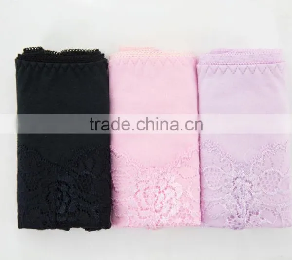 Professional Factory Custom Colorful 95% Cotton 5% Spandex With Lace Sexy Fancy Woman Underwear photo-5