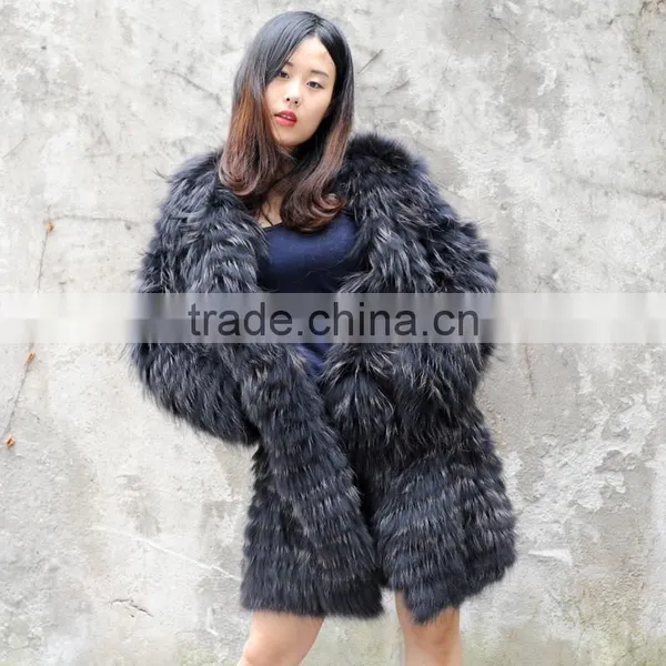 CX-G-A-180D 2017 New Desgin Women Raccoon Fur Winter Jacket Coat photo-5