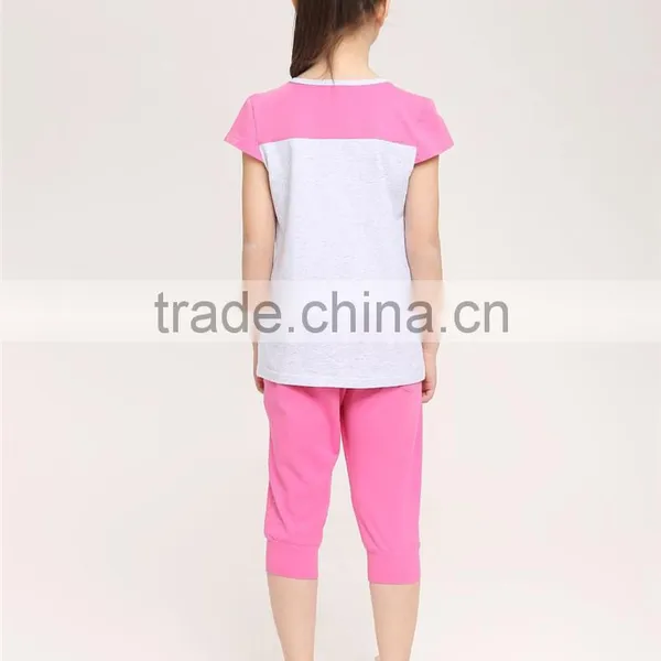 2016 Fashion Dress Leisure Short Sleeves t Shirt Children's Suit of Clithes for Little Girls photo-2