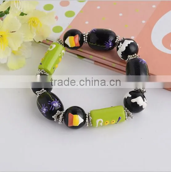 Handmade Small Cooper Beads Wraps Leather Bracelets Mens Halloween Metal Beads Leather Braid Bracelets for 2016 Promotional Gift photo-6