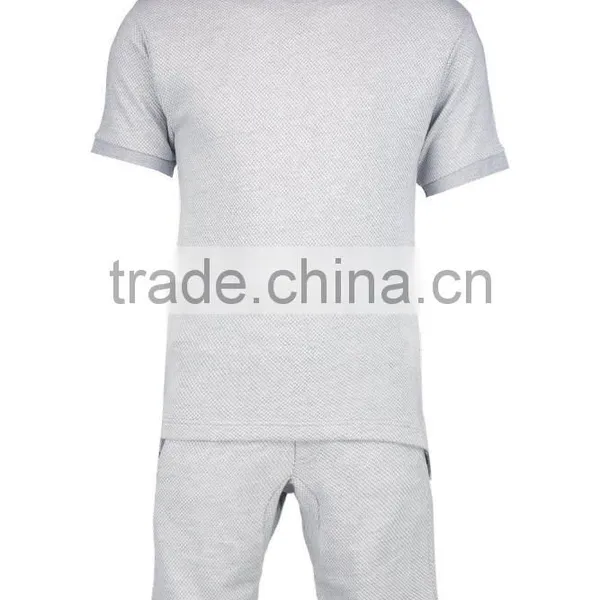 Short Sleeve Tracksuit Cotton and Polyester Sweatsuit for Men Custom photo-3