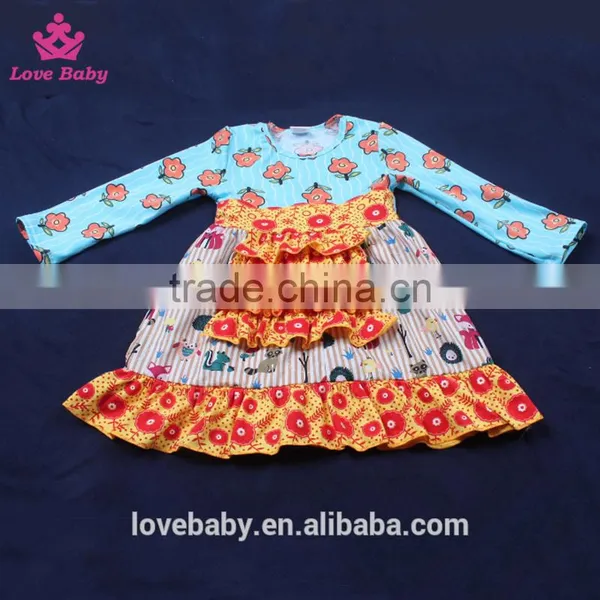 Flower Frilly Ruffle Pattern Beautiful Teen Girl Clothing Set LBYTZ001-47 photo-3