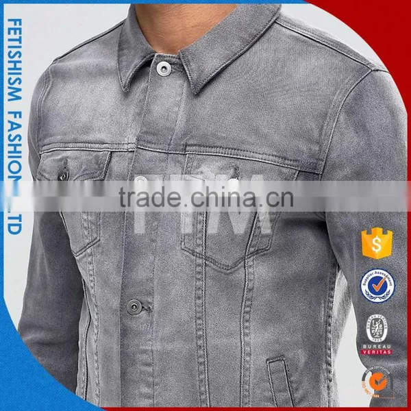 China Manufacturer OEM Custom Denim Winter Jacket Men 2016 photo-3