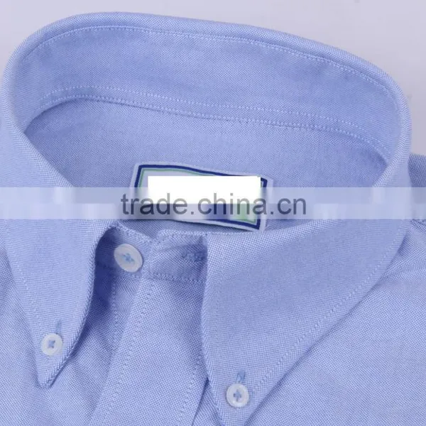 2017 New Blue Oxford Men's Long Sleeve Casual Shirt Wholesale photo-4